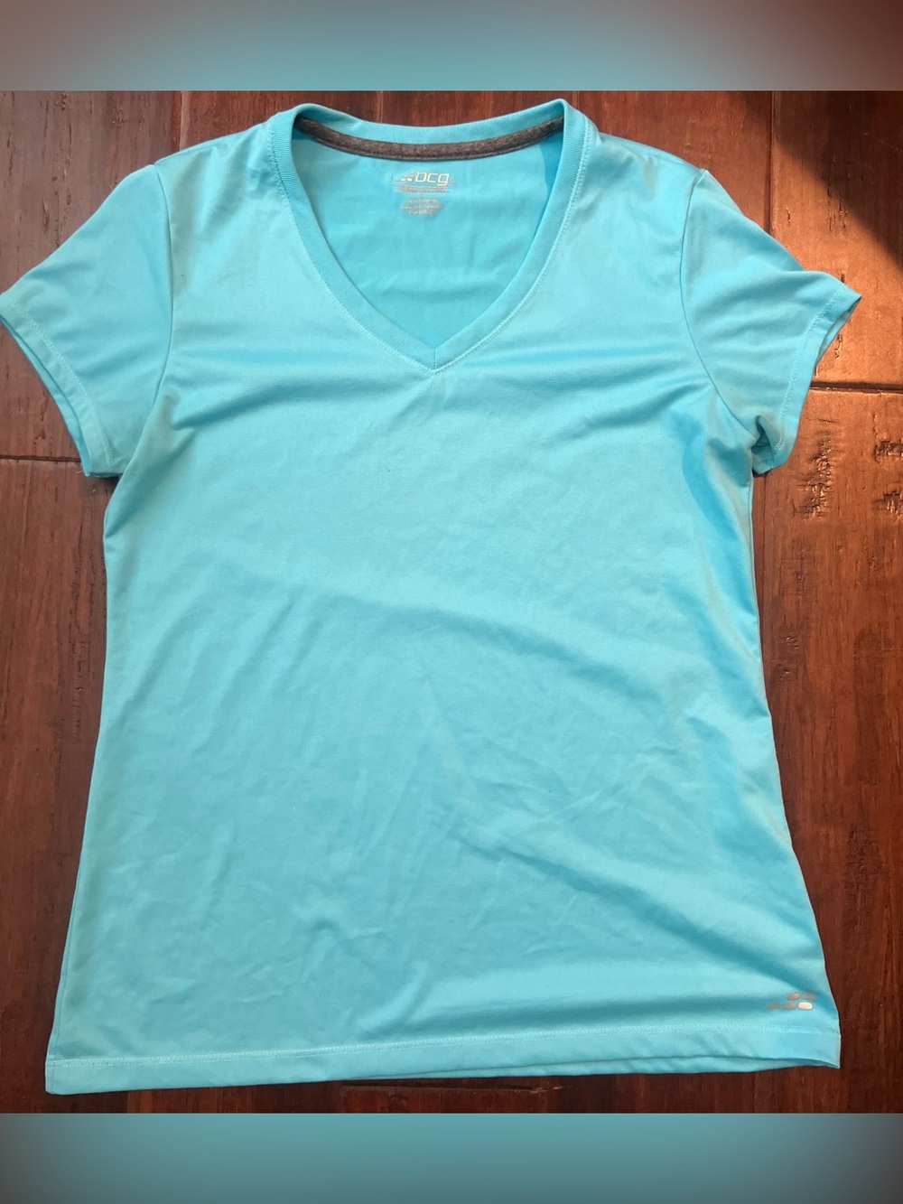 bcg Women’s Short Sleeve V-Neck Tee in Aqua Blue